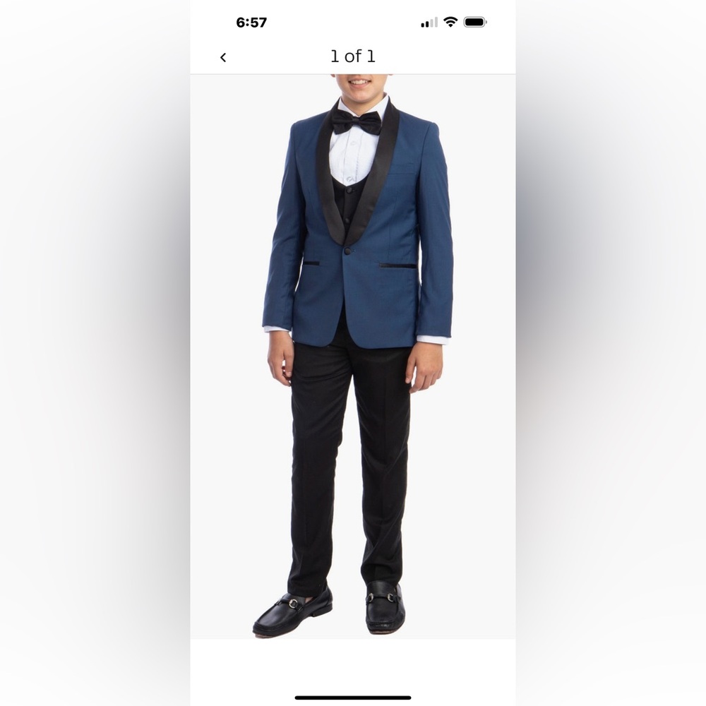 Blue and Black Tuxedo Set